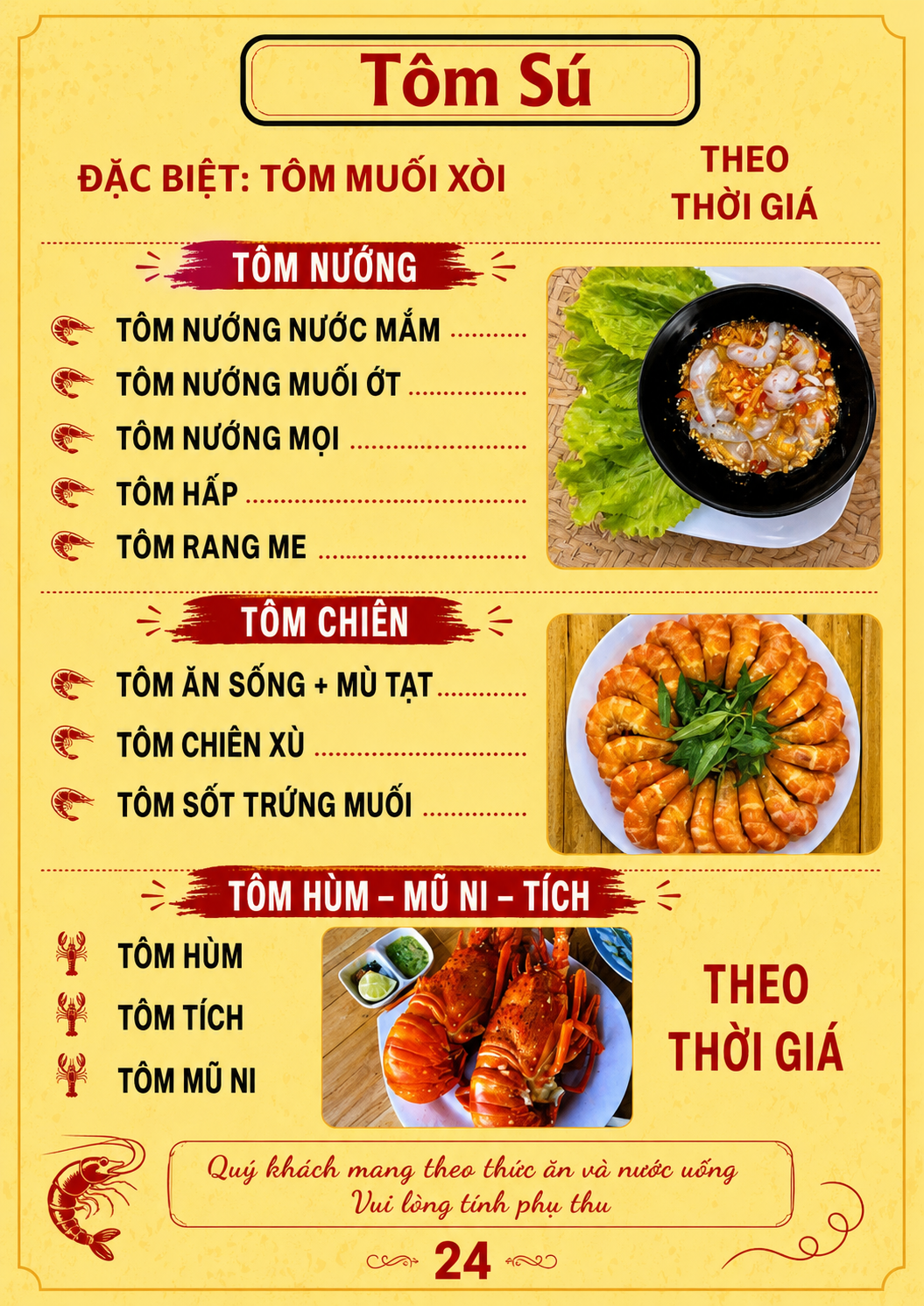 Thực đơn tiệc 2
