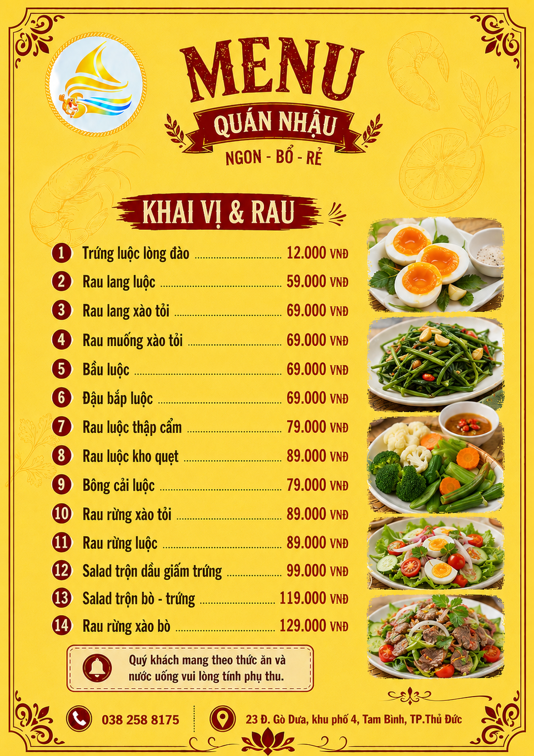 Thực đơn nhà hàng 3